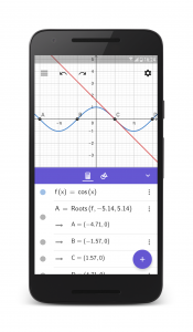 GeoGebra Graphing Calculator on Phone